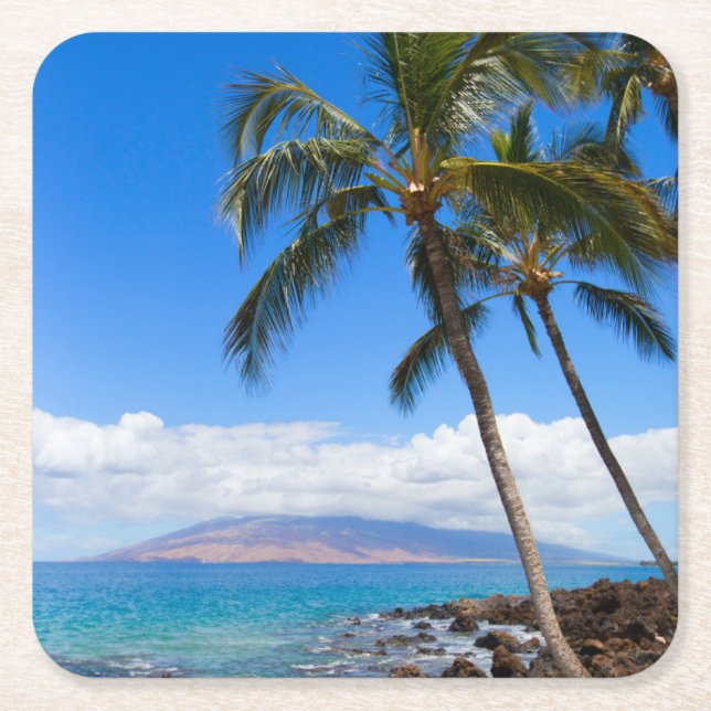 Tropische Strände | Insel Maui Hawaii Rechteckiger Pappuntersetzer (Vorderseite)