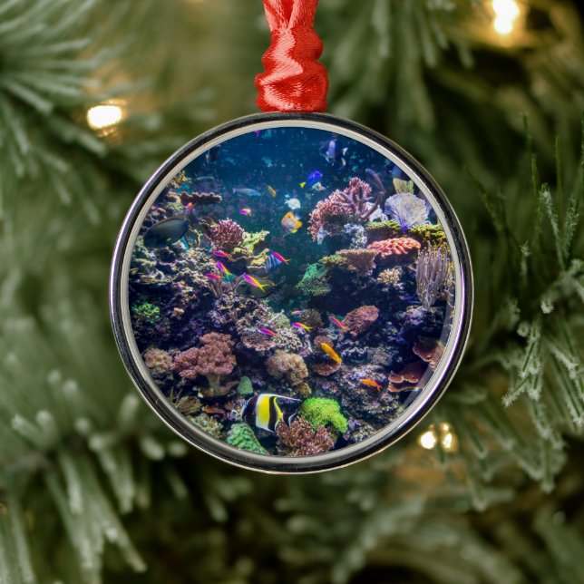 Tropische Strände | Korallenriff Ornament Aus Metall (Baum)