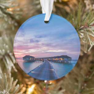 Tropische Strände   Maldives Bungalows Ornament