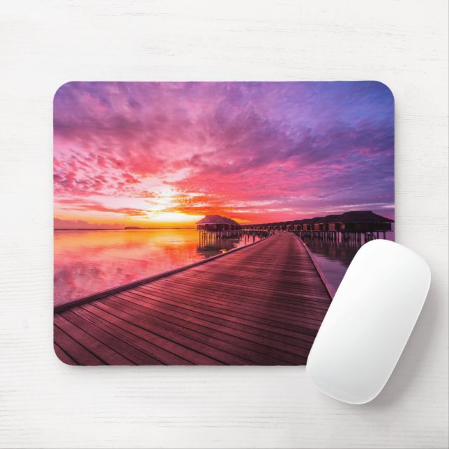 Tropische Strände | Malediven Sunset Mousepad (Mit Mouse)