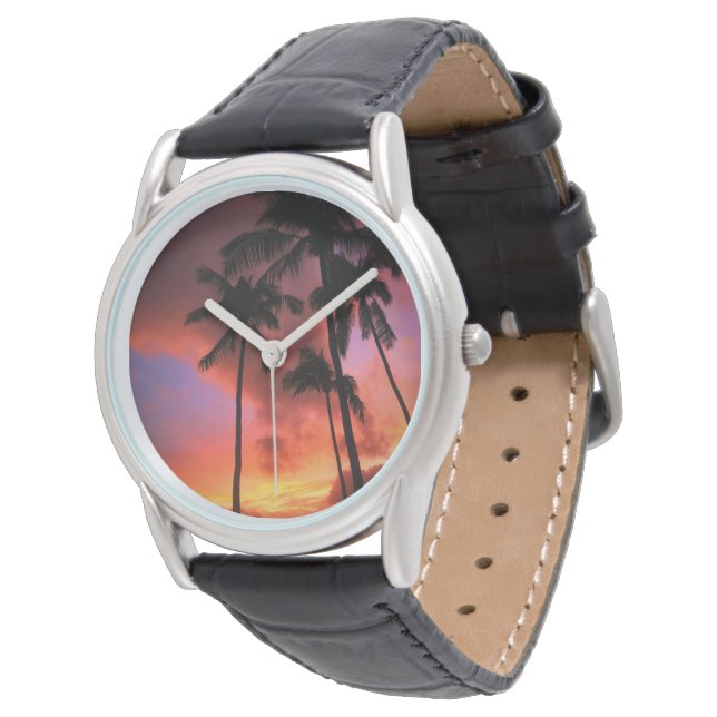 Tropische Strände | Maui Hawaii Armbanduhr (Schrägansicht)