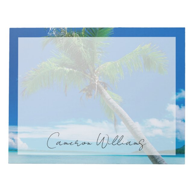 Tropische Strände | Motu Tofari Beach, Bora Bora Notizblock (Vorderseite)