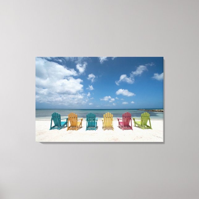 Tropische Strände | Palm Beach, Aruba Leinwanddruck (Vorderseite)