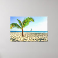 Tropische Strände | Segelboot, Palm Tree, Aruba