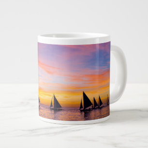 Tropische Strände Segelboote, Philippinen Jumbo-Tasse