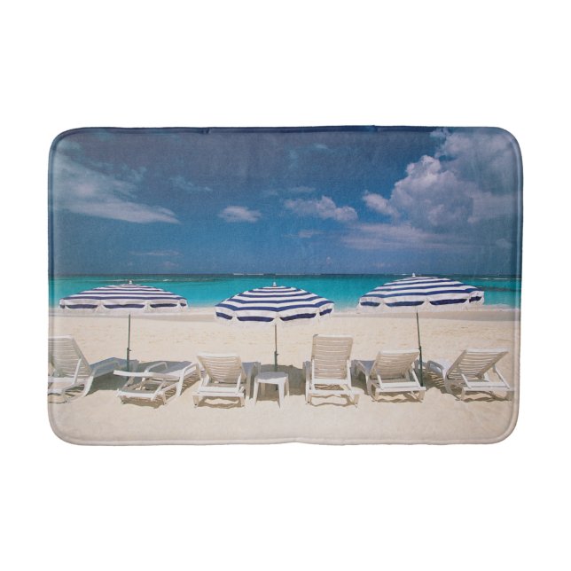 Tropische Strände | Tropischer Strandanguilla Badematte (Vorderseite)