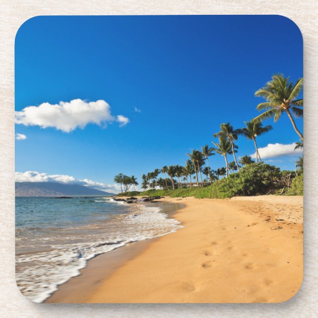 Tropische Strände | Wailea, Maui, Hawaii Getränkeuntersetzer (Vorderseite)