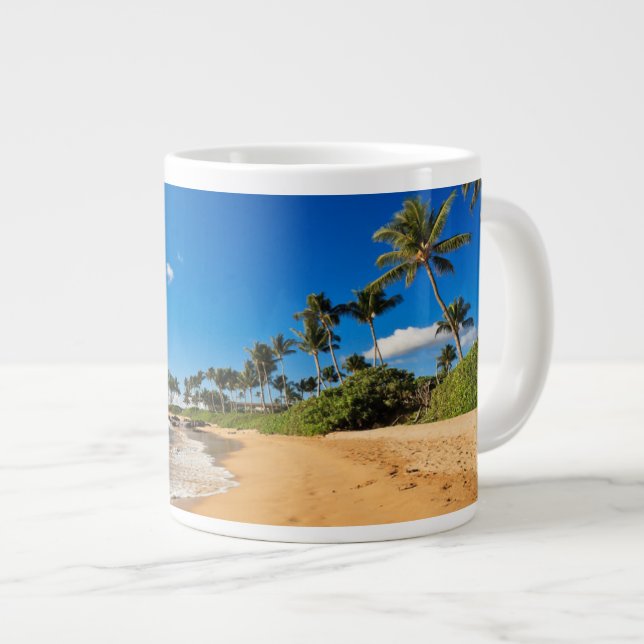 Tropische Strände | Wailea, Maui, Hawaii Jumbo-Tasse (Vorderseite Rechts)