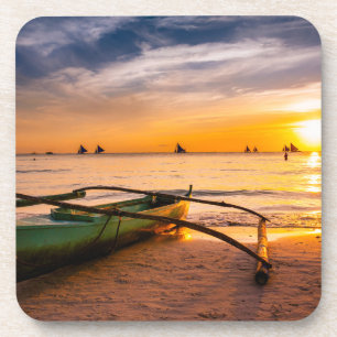 Tropische Strände   Weißer Strand von Boracay Getränkeuntersetzer