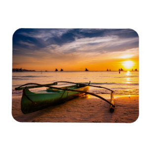 Tropische Strände Weißer Strand von Boracay Magnet