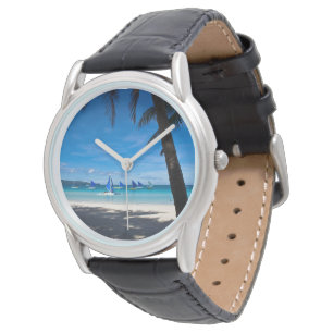 Tropische Strände White Beach Boracay Philippine Armbanduhr
