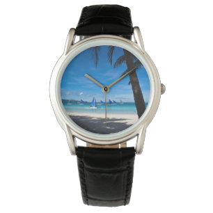 Tropische Strände White Beach Boracay Philippine Armbanduhr