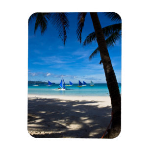 Tropische Strände White Beach Boracay Philippine Magnet