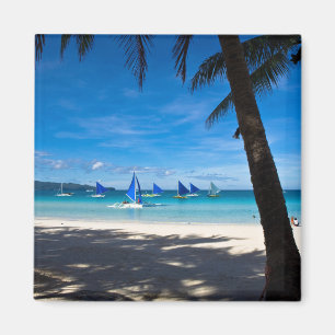 Tropische Strände White Beach Boracay Philippine Magnet