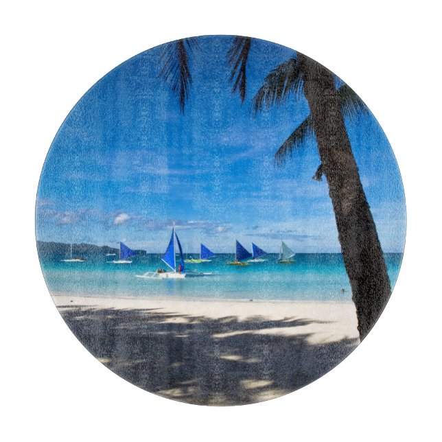 Tropische Strände | White Beach Boracay Philippine Schneidebrett (Vorderseite)