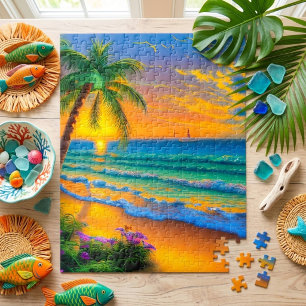 Tropische Strandkulisse Puzzle