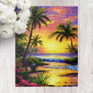 Tropische Strandkulisse Puzzle