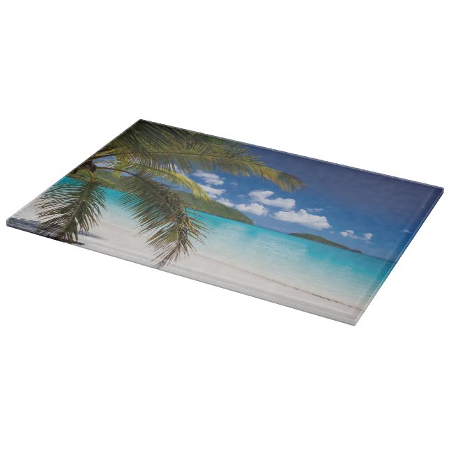 tropische Strandlandschaft Schneidebrett (Ecke)