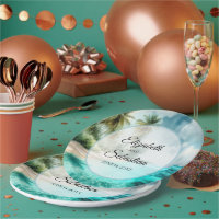 Tropische Strandleinwand Elegante Hochzeit