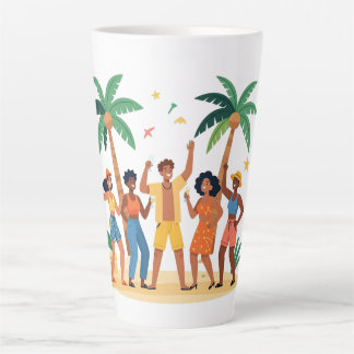 Tropische Strandparty Freunde Sommerfeier Milchtasse