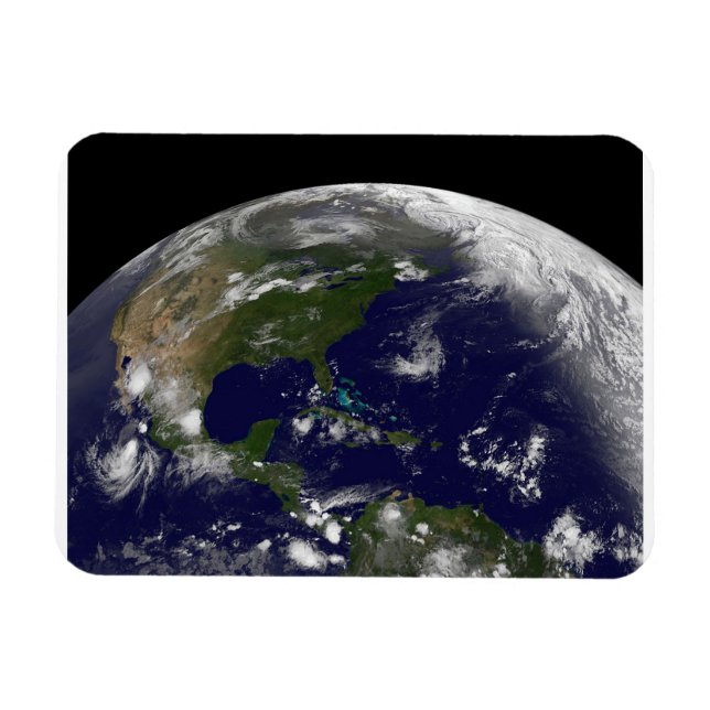 Tropische Stürme auf der Erde. Magnet (Horizontal)