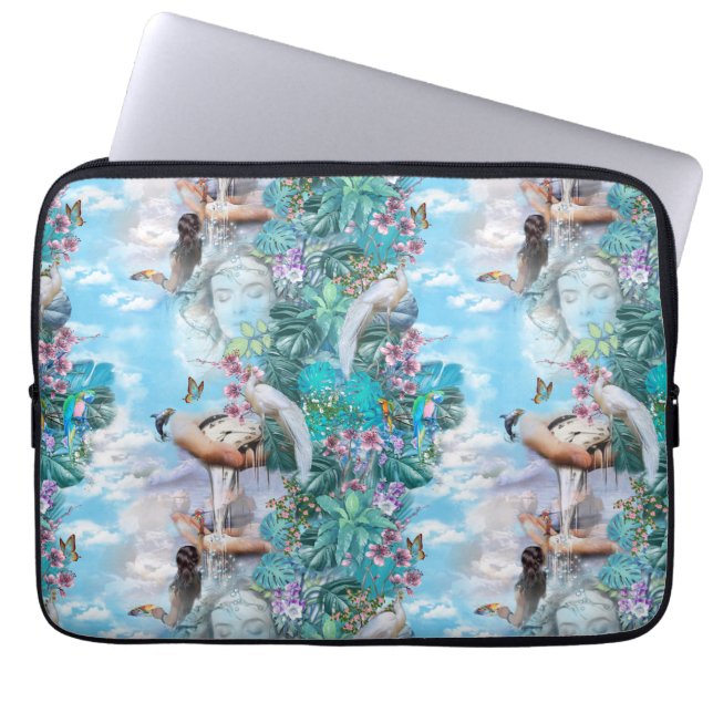Tropische Surrealismus-Fantasie Laptopschutzhülle (Vorderseite)