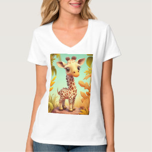 Tropische süße Baby-Giraffe Cartoon-37560 T-Shirt
