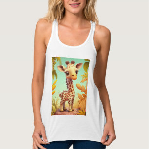 Tropische süße Baby-Giraffe Cartoon-37560 Tank Top