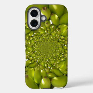 Tropische Symmetrie Grüner Bananen-Kaleidoskop A iPhone 16 Hülle