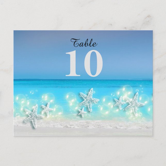 Tropische Tabelle mit den blauen Wassern des Starf Postkarte (Vorderseite)