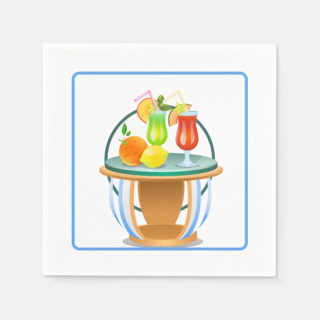 Tropische Tabelle Serviette (Vorderseite)