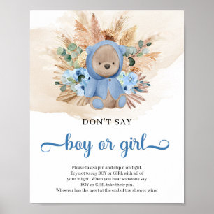 Tropische Teddy Bären Pampas Sage nicht JUNGEN ode Poster