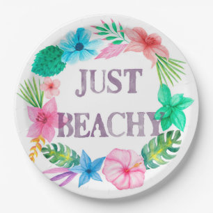 Tropische Themenpapiere Teller für das Luau Beach