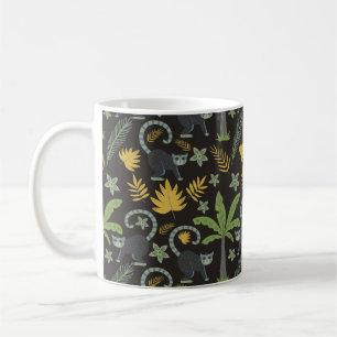 Tropische Tiere nahtlos Muster Affenpalme Kaffeetasse