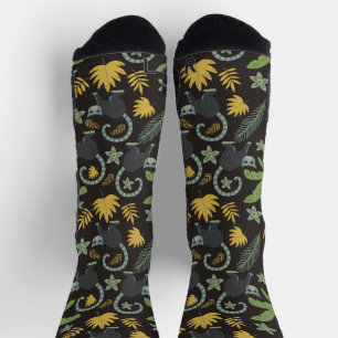 Tropische Tiere nahtlos Muster Affenpalme Socken