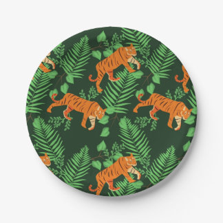 Tropische Tiger Liebhaber Pappteller