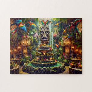 Tropische Tiki-Mystik-Papageien-Tiki-Totems-Dschun