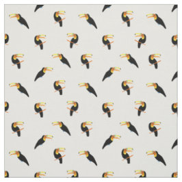 Tropische Toucans Exotische Vögel Schwarz-weißes M Stoff