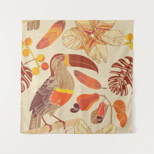 Tropische Toucans: Exotisches Nahtloses Design Wandteppich