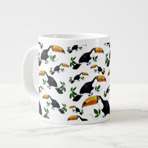 Tropische Toucans - spielerischer Dschungel Jumbo-Tasse