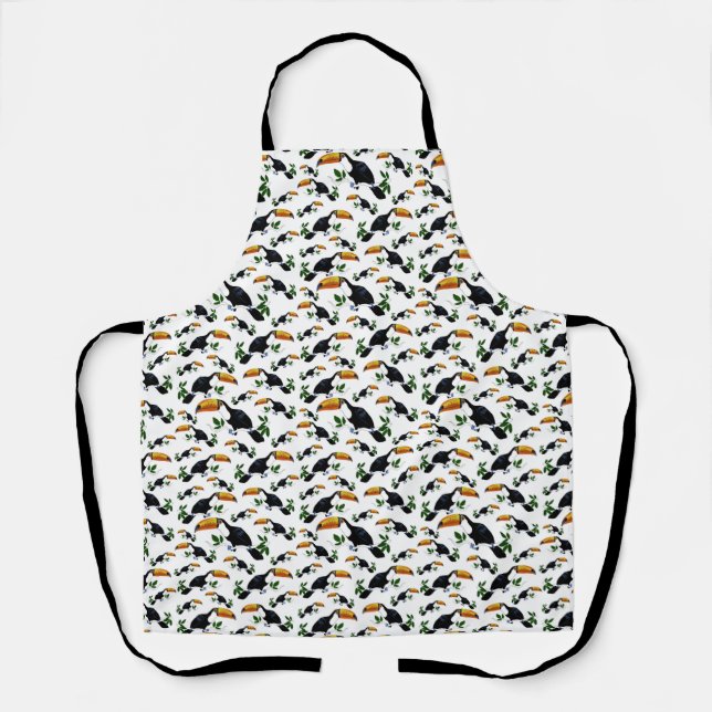 Tropische Toucans - spielerischer Dschungel Schürze (Vorderseite)