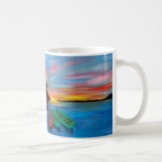 Tropische träumende klassische Tasse