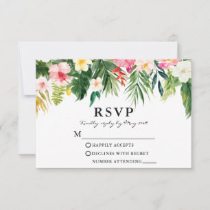 Tropische tropische Vegetation RSVP Karte