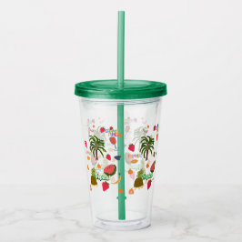 tropische Tumbler Acryltrinkbecher