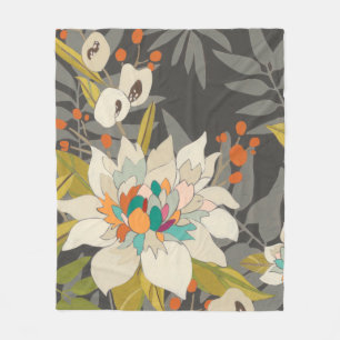 Tropische Twilight-Blume Fleecedecke
