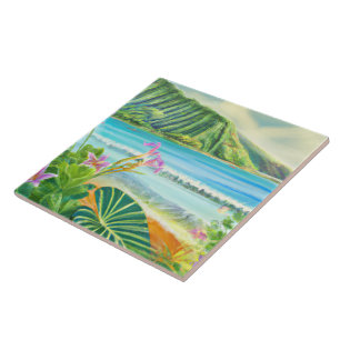 Tropische und hawaiianische Kunstfliesen Fliese
