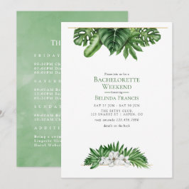 Tropische Vegetation Bachelorette Einladung