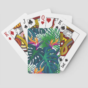 Tropische Vegetation Dschungel Blätter Paradies Spielkarten