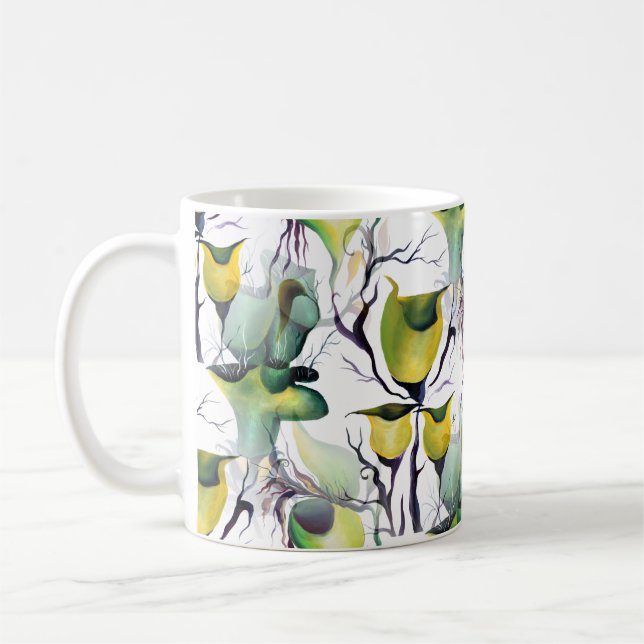 Tropische Vegetation Fairyland Pflanze Kaffeetasse (Links)