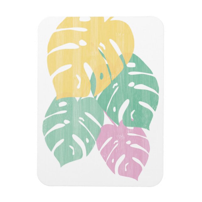 Tropische Vegetation - Monstera Blätter Magnet (Vertikal)